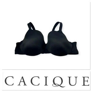 Cacique lightly lined balconette Black bra size 46D